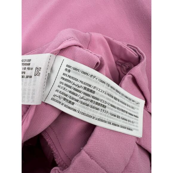 Abercrombie & Fitch Pink Wide Leg Pleated Trousers High Rise Tailored Size 27/4L - Picture 6 of 8